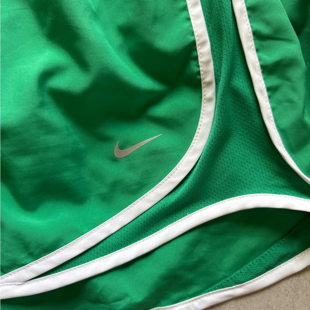 Nike Women's Green and White Athletic Shorts - Picture 5 of 6